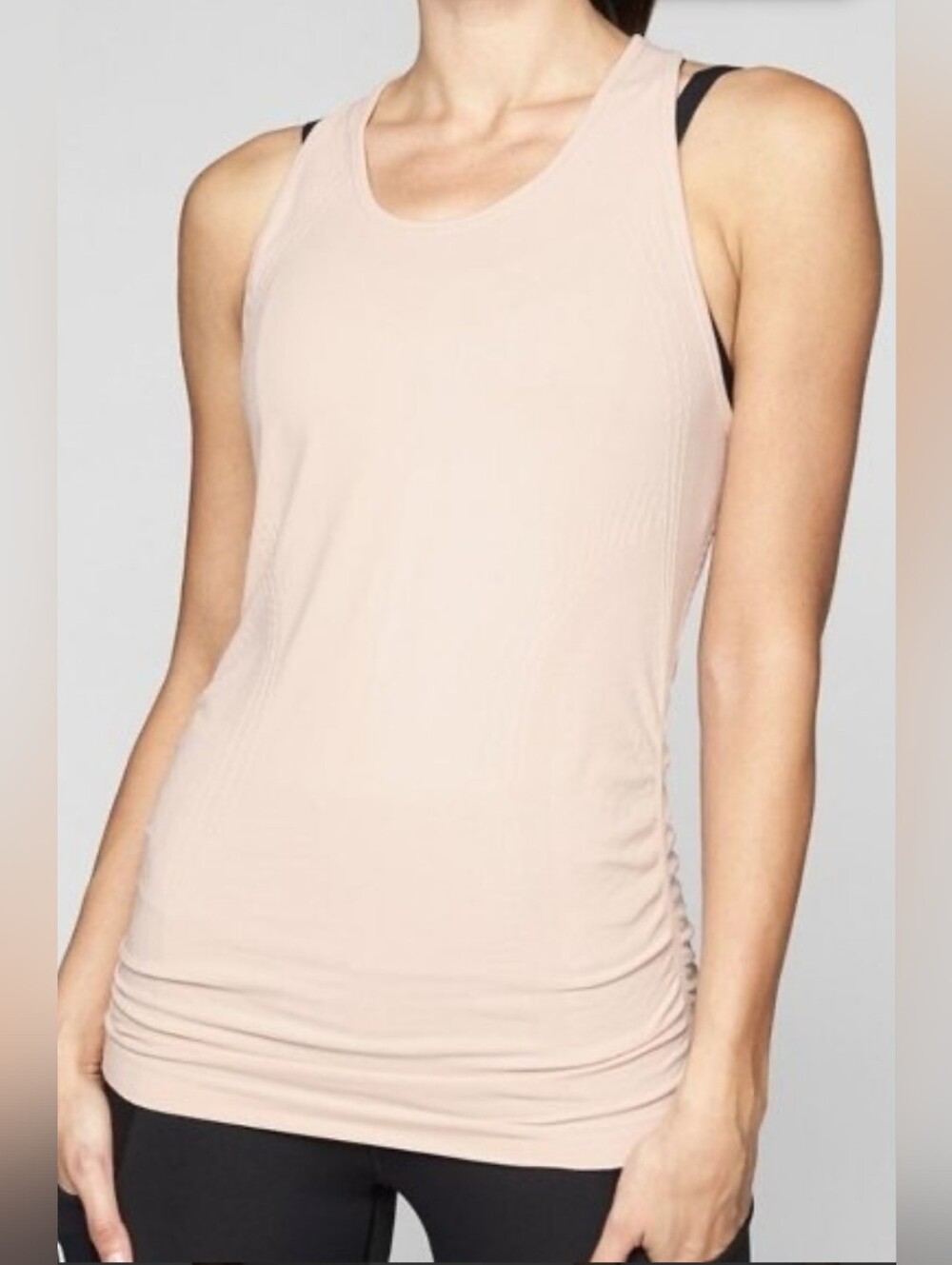Athleta Encore Cinch Racerback Tank Top in Light Pink Size S